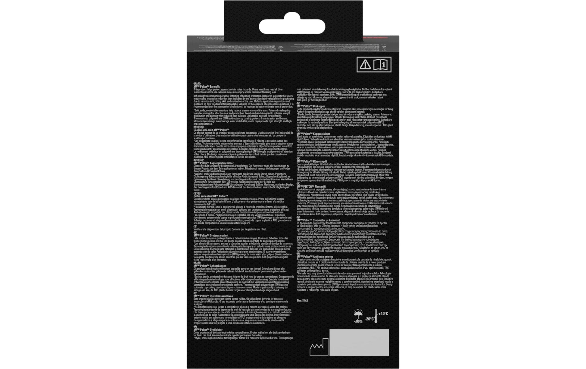 3M Peltor X3A Kapselgehörschutz – SNR 33 dB – Schwarz/Rot