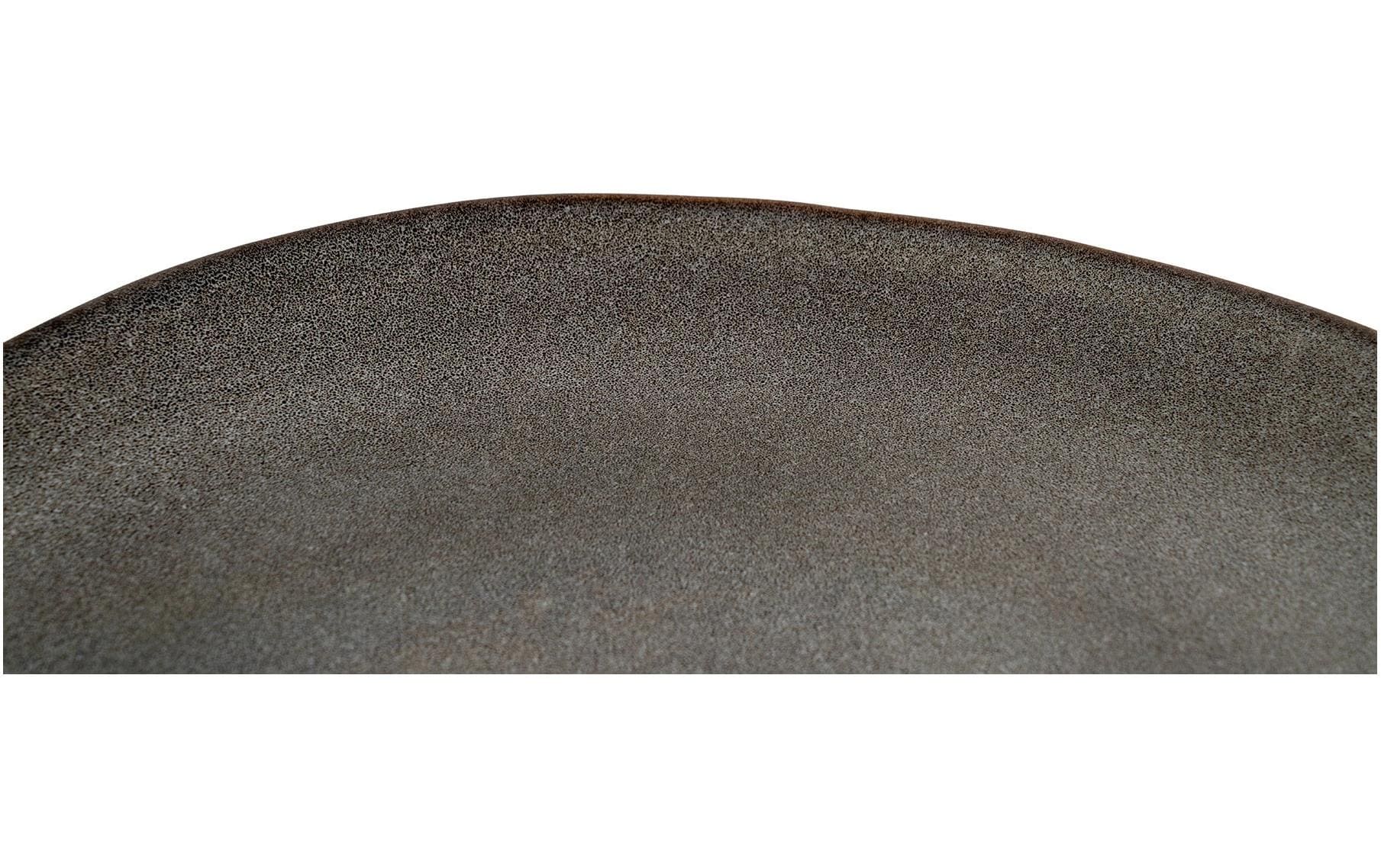 House Nordic Speiseteller Selma – 4er Set, Ø 27 cm, Keramik, Grau/Braun, spülmaschinenfest