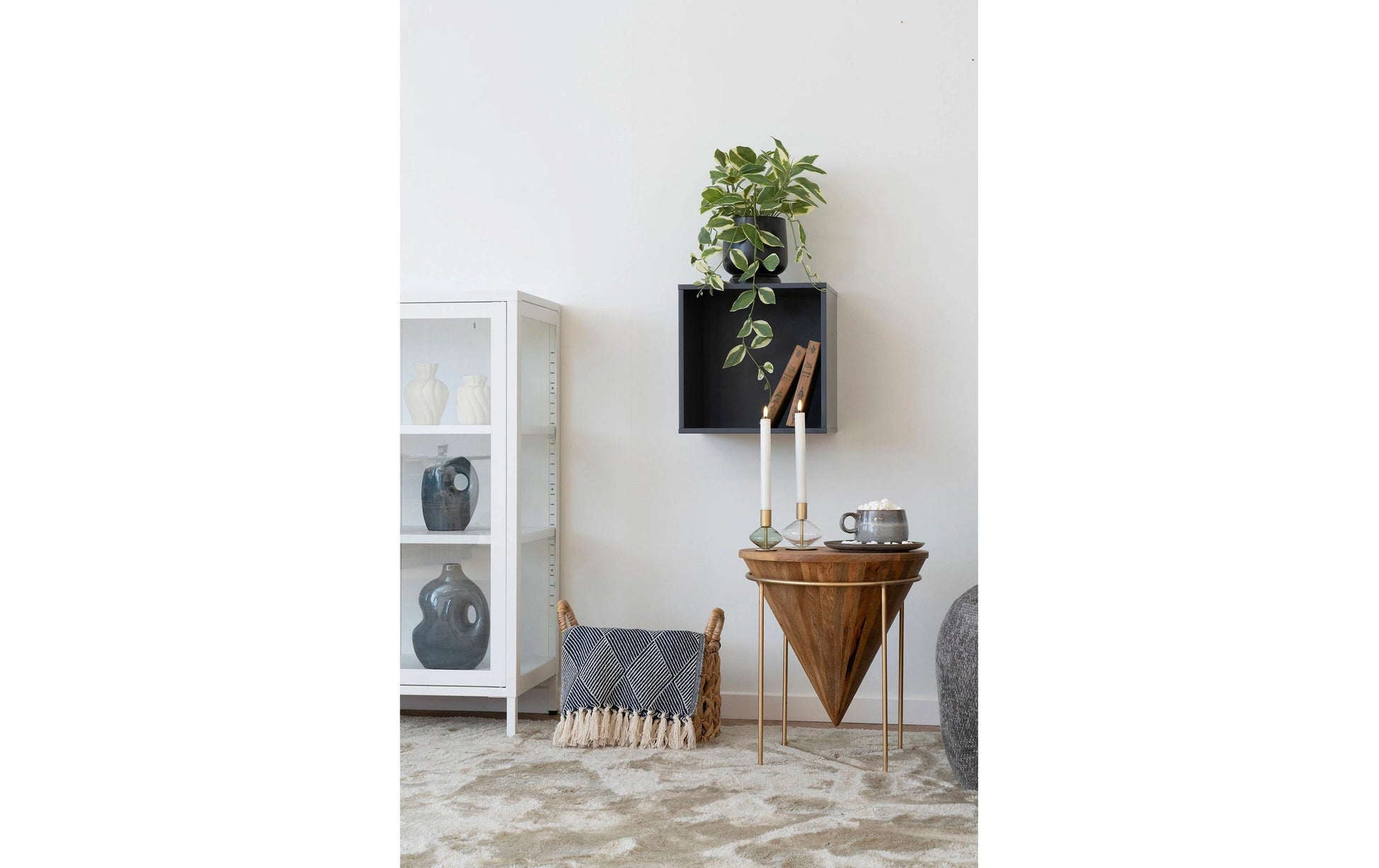 House Nordic Dessertteller – 4er Set, Ø 21,0 cm, Keramik, Braun/Grau, spülmaschinenfest, mikrowellengeeignet