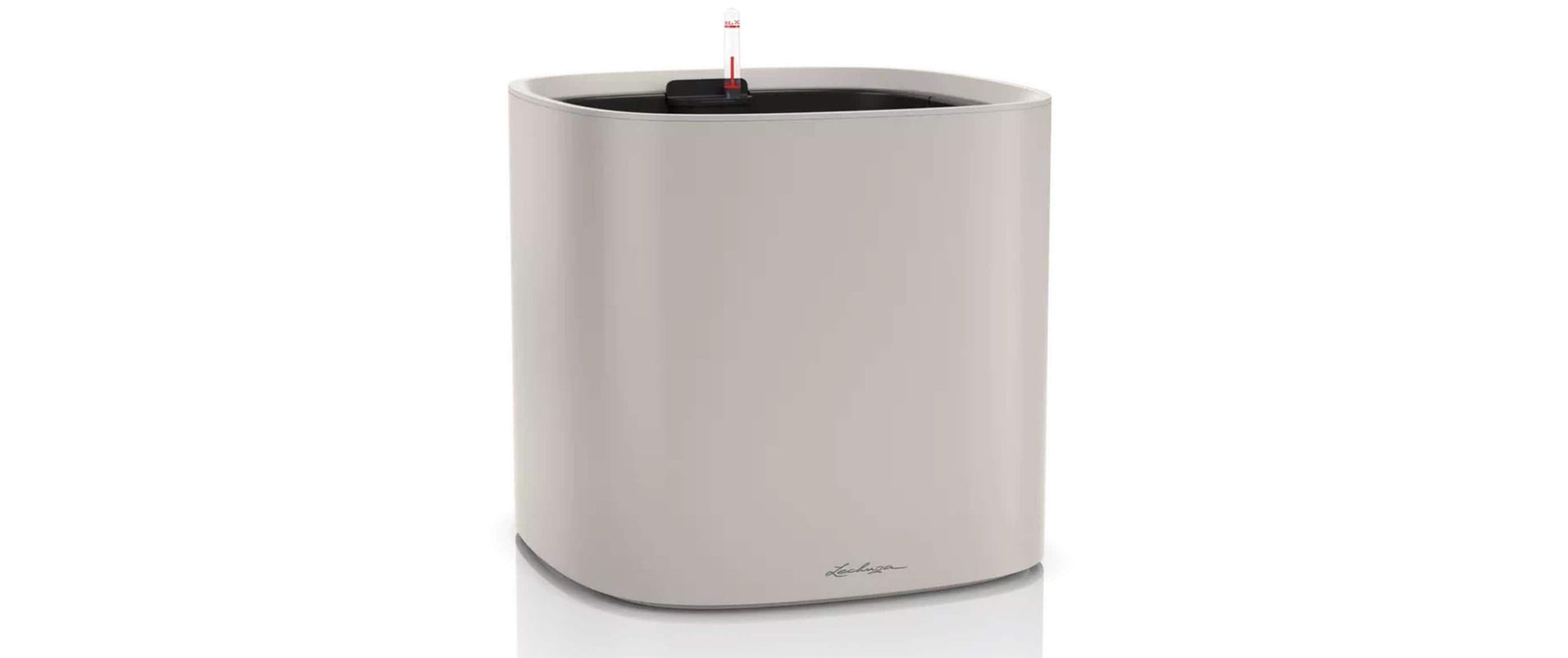 LECHUZA Pila Pflanzentopf – 35 × 35 × 32,6 cm – Kunststoff, sandbraun