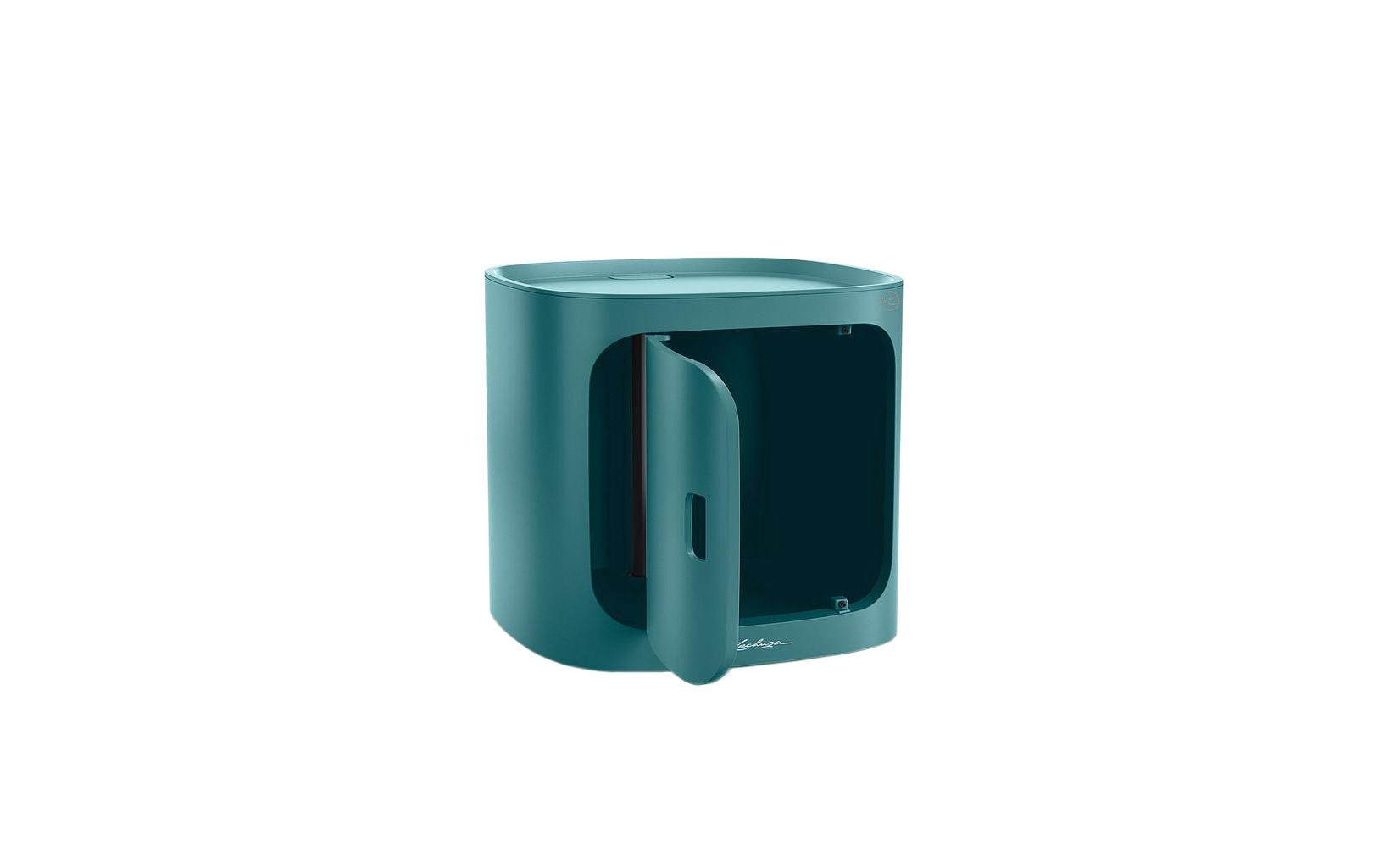 LECHUZA PILA Topfpflanzer – 35 × 35 × 32,6 cm – Kunststoff, petrolblau