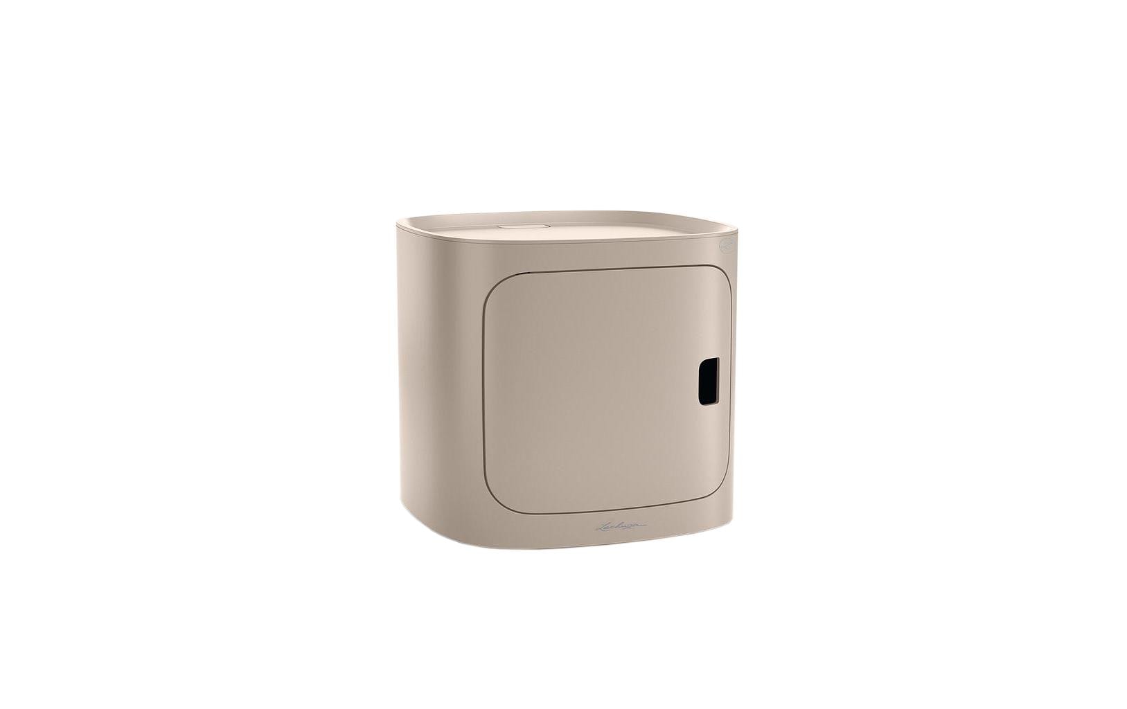LECHUZA PILA Color Storage Topfpflanzer – 35 × 32,6 × 35 cm – Kunststoff, sandbraun
