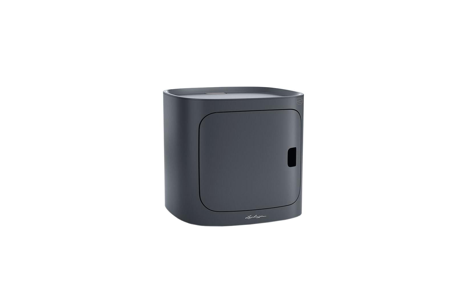 Lechuza PILA Color Storage Topfpflanzer – 28,5 l – Kunststoff, schiefergrau, 35 × 35 × 32,6 cm