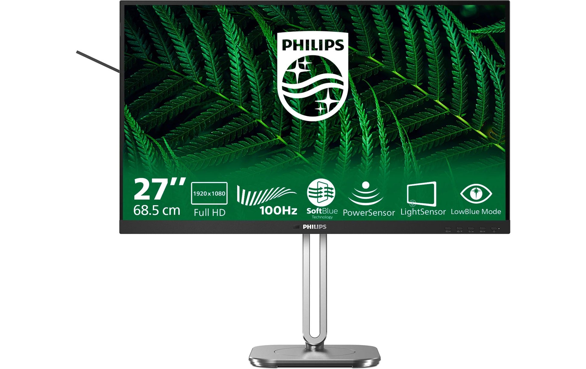 Philips 27B2G5200/00 – Monitor, 27", IPS, 75 Hz, 300 cd/m², Lautsprecher, Adaptive Sync, VESA 100 × 100, Grau