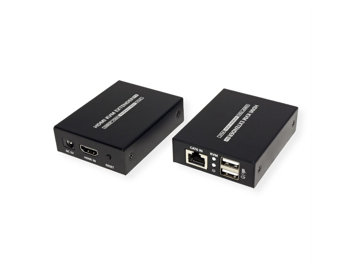 VALUE KVM-Extender-Set HDMI – 4K/30 Hz, USB, PoC, bis 40 m über Cat 6/6a/7