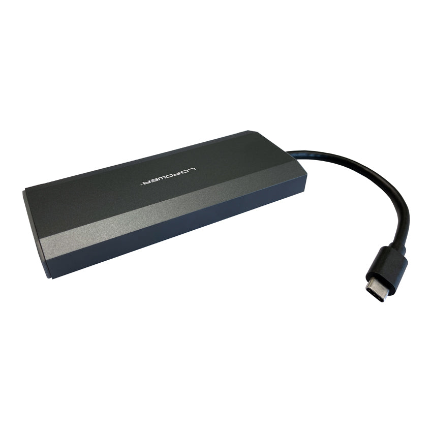 LC-Power LC-C-multi-7 M2 Multiport-Adapter – USB-C, 1× HDMI, 2× USB-A, 1× USB-C, 100 W PD, für Windows/Mac