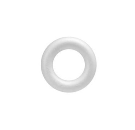 GLOREX Styroporring, Polystyrol, Weiss, Ø 12 cm × 2,5 cm, 1 Stk., 63803826
