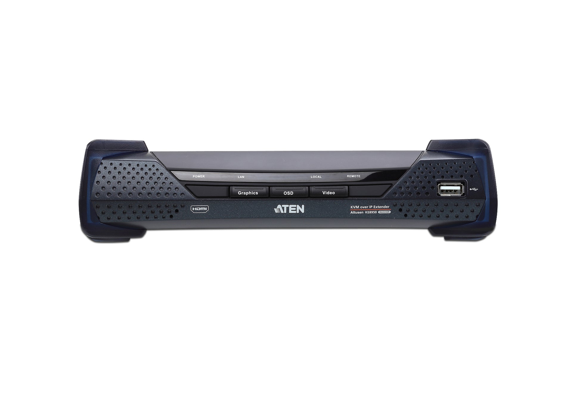 ATEN KE8950R – HDMI KVM-Empfänger (über IP), 4K@30 Hz, 1 Gbit/s SFP, USB, HDCP 1.4, Schwarz