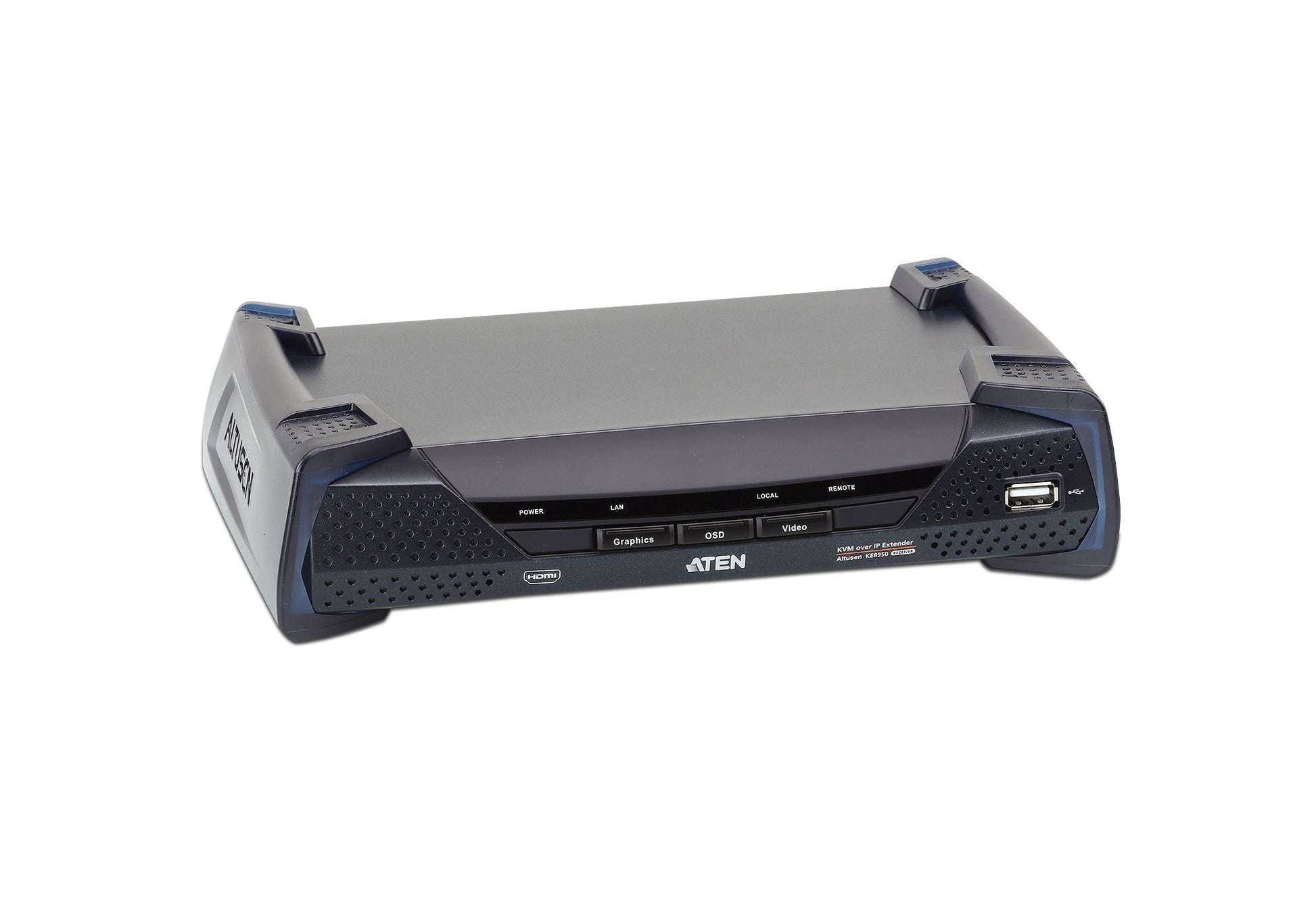 ATEN KE8950R – HDMI KVM-Empfänger (über IP), 4K@30 Hz, 1 Gbit/s SFP, USB, HDCP 1.4, Schwarz