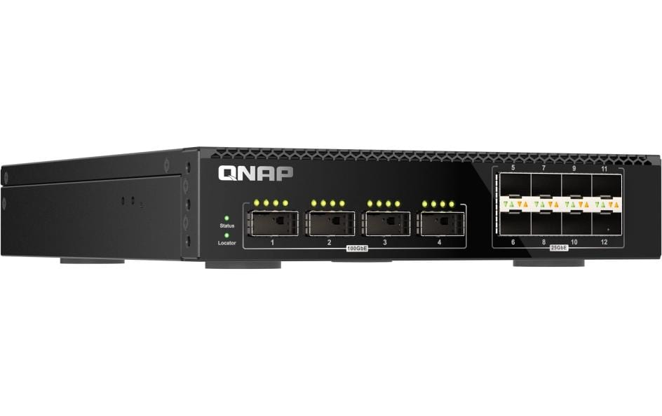 QNAP QSW-M7308R-4X – Smart-Managed L3 Switch – 4× QSFP28, 8× SFP28, 1U, 19"