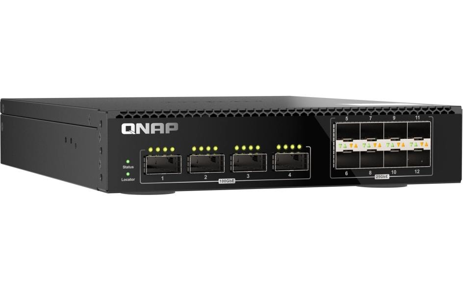 QNAP QSW-M7308R-4X – Smart-Managed L3 Switch – 4× QSFP28, 8× SFP28, 1U, 19"