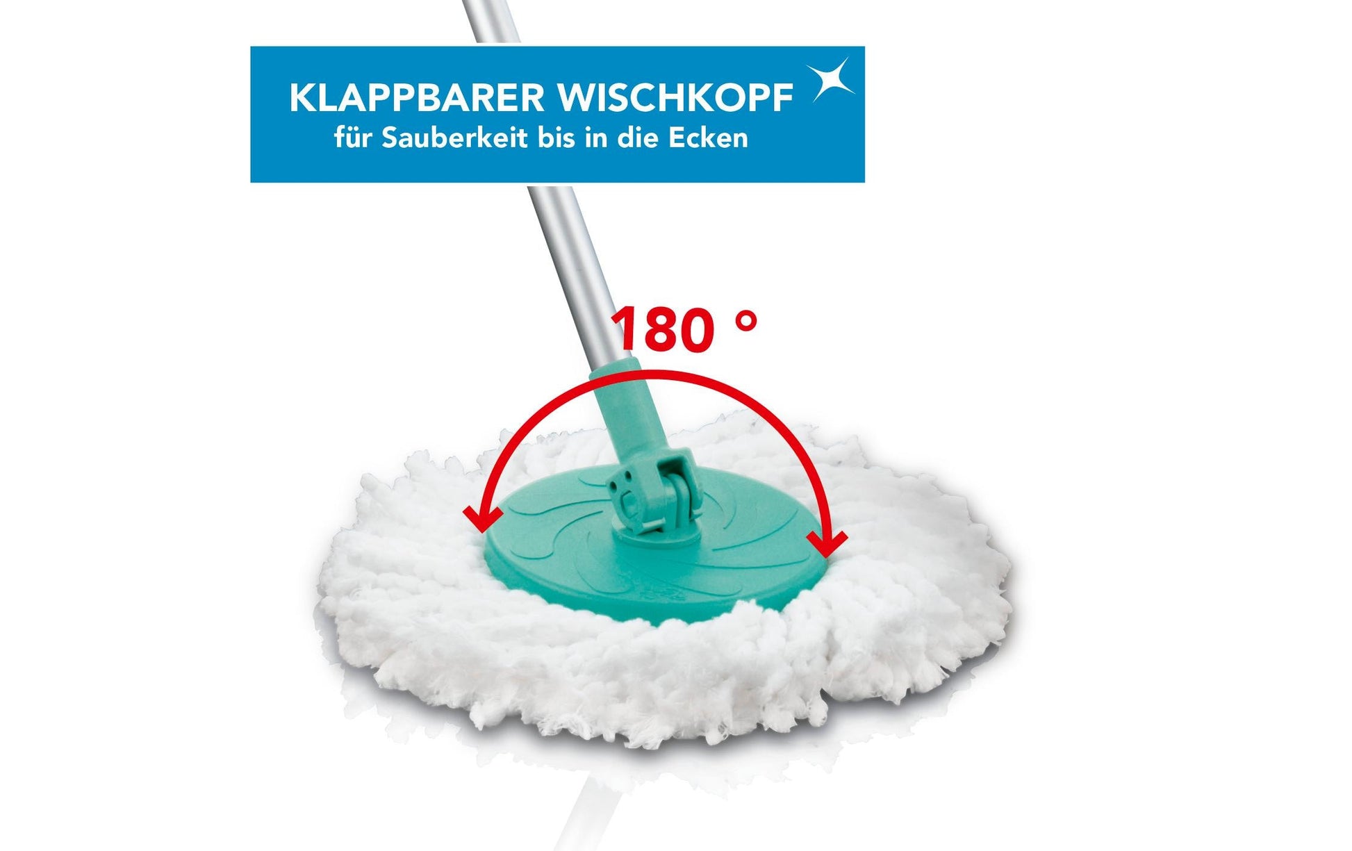 CLEANmaxx Wischmopp – türkis, für Laminat