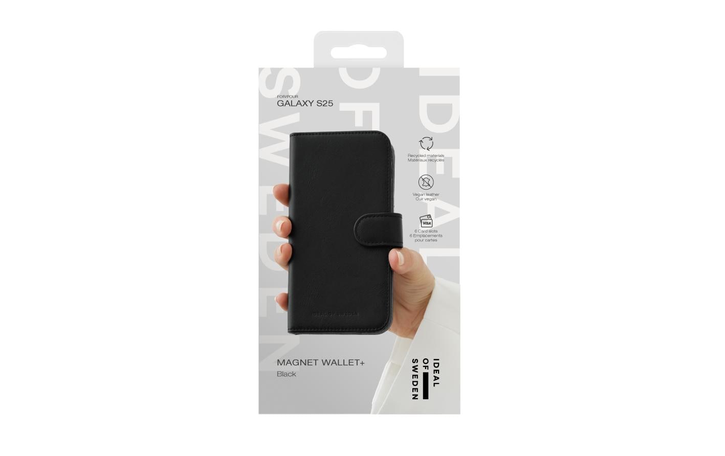 iDeal of Sweden Folio – für Samsung Galaxy S25, PU, Schwarz