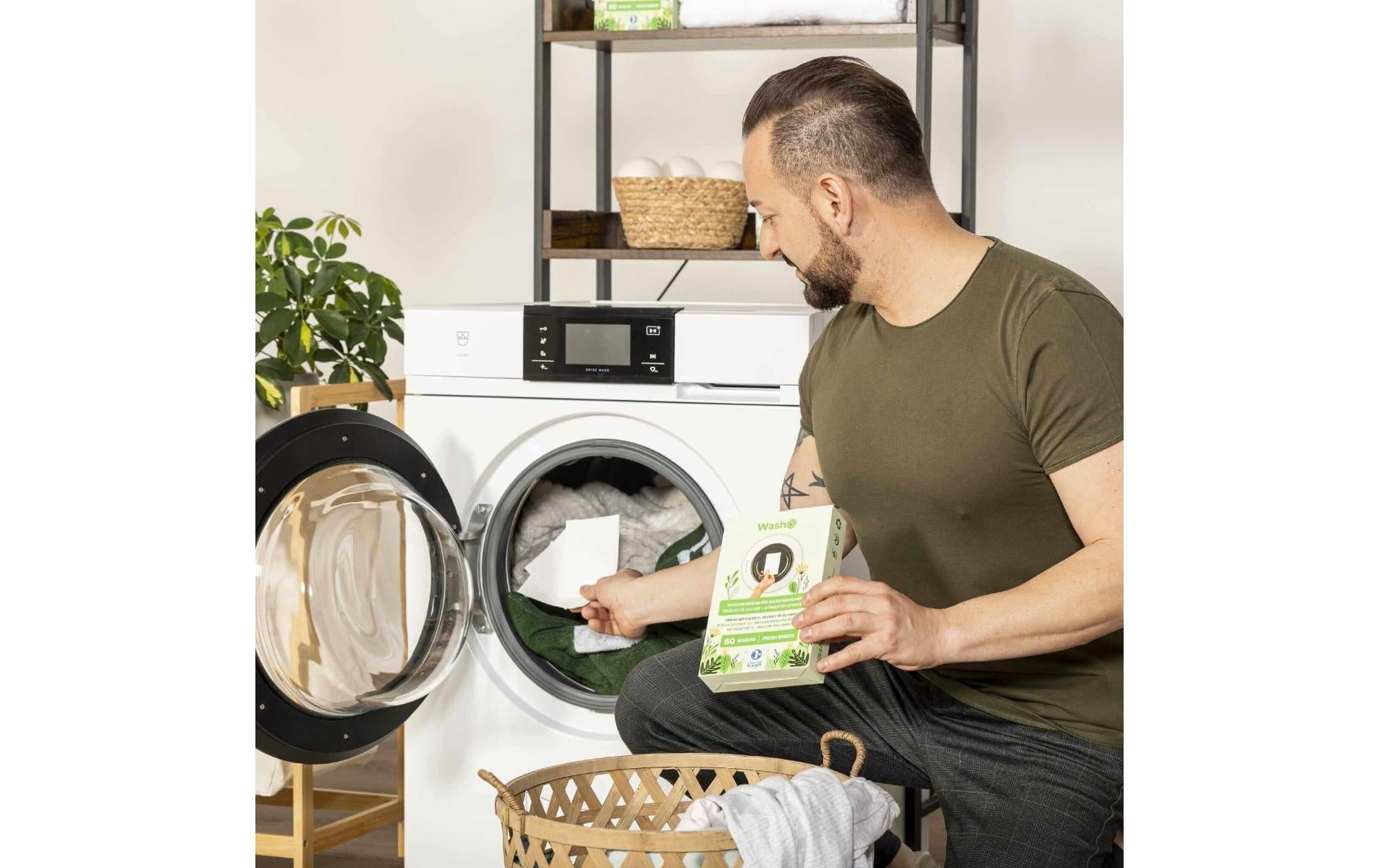 Washo Waschstreifen für Universal Fresh Breeze – Frisch – 60 Streifen – biologisch abbaubar