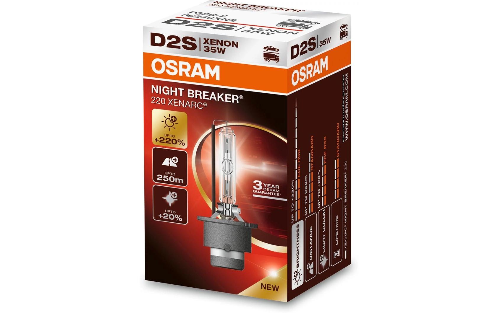 Osram Leuchtmittel XENARC Night Breaker 220 P32d-2 – 3200 lm, 4500 K, 35 W