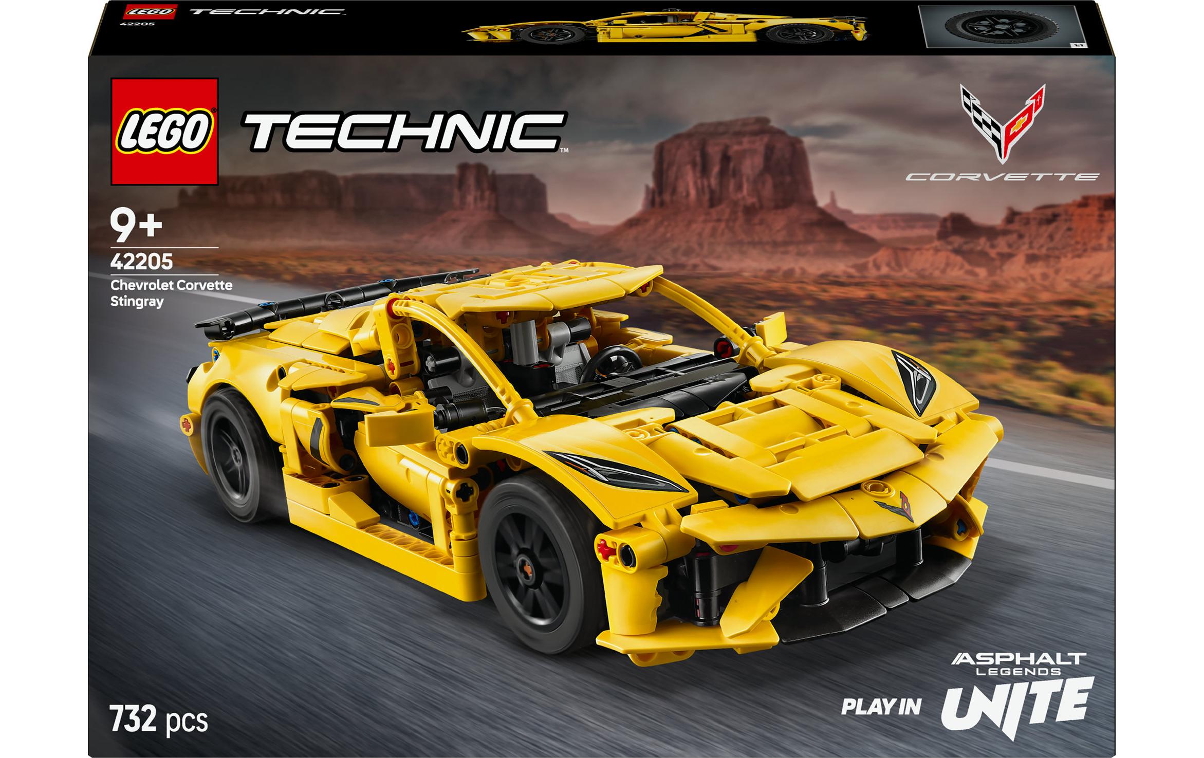 LEGO Technic Chevrolet Corvette Stingray 3D-Puzzle – 732-teilig – 26,2 × 7,1 × 38,2 cm – ab 9 Jahren