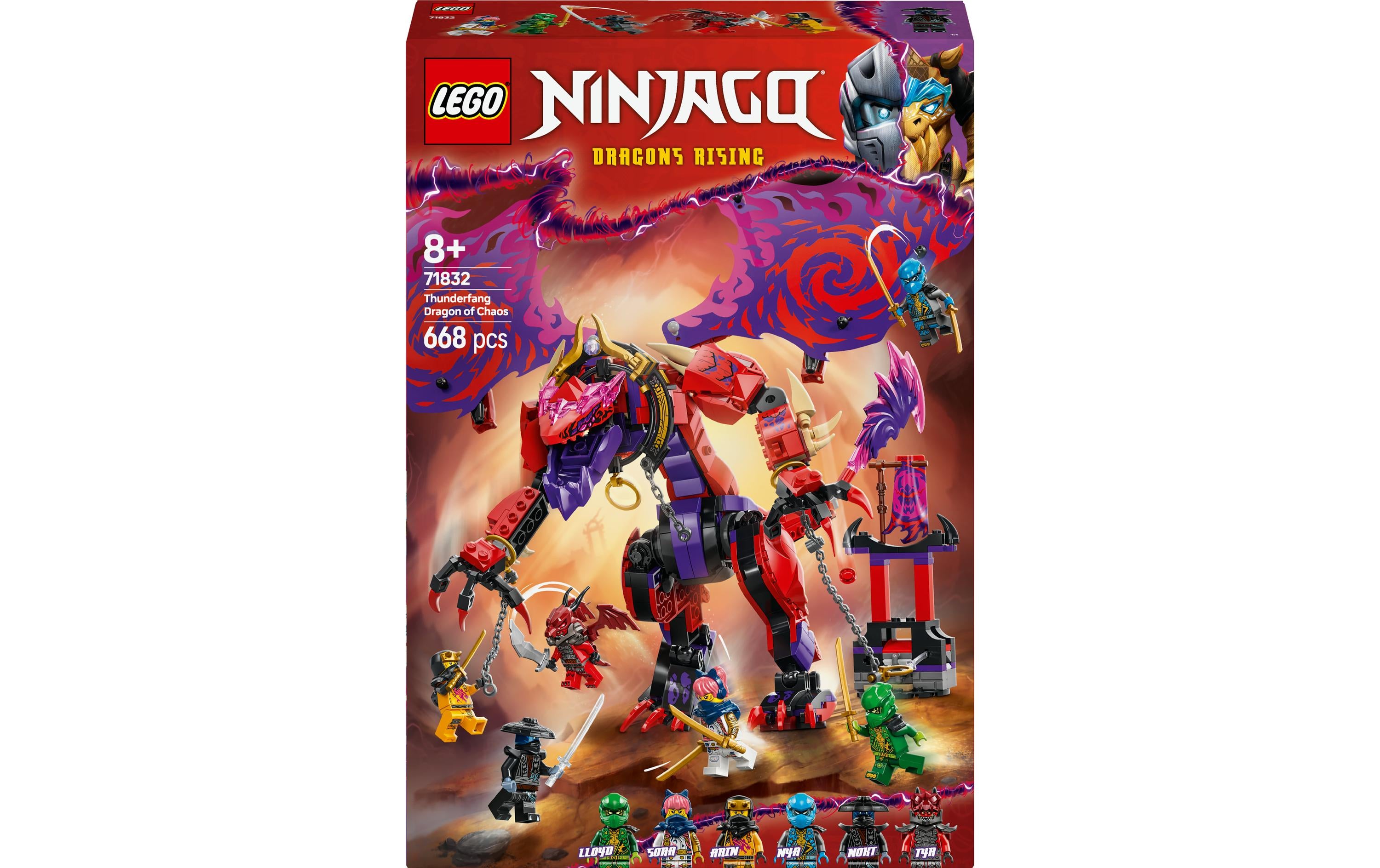 LEGO Ninjago Chaosdrache Donnerzahn Set – 668-teilig – 38,2×7,05×26,2 cm – ab 8 Jahren