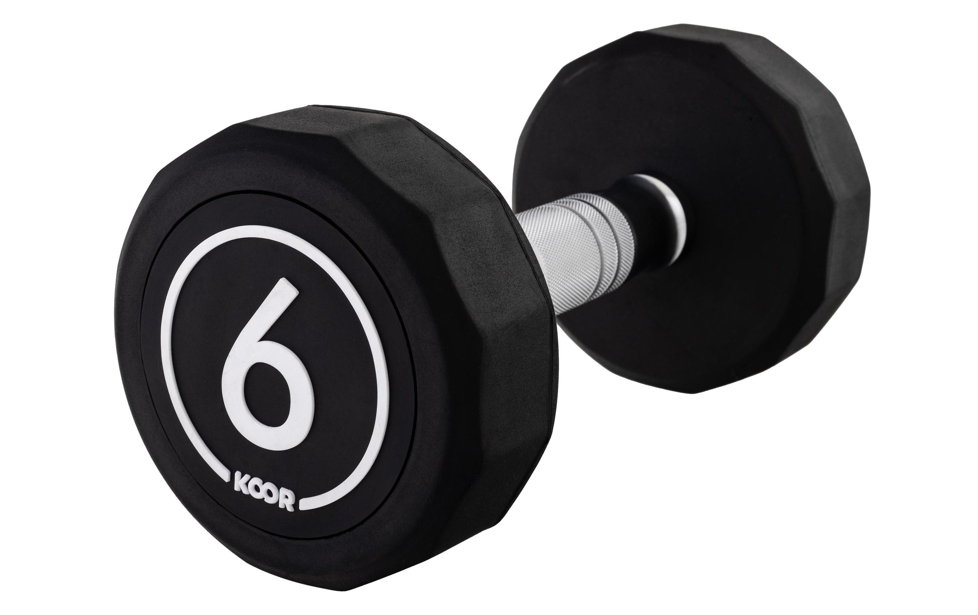 KOOR Kurzhantel F02625, 6 kg pro Hantel – Schwarz