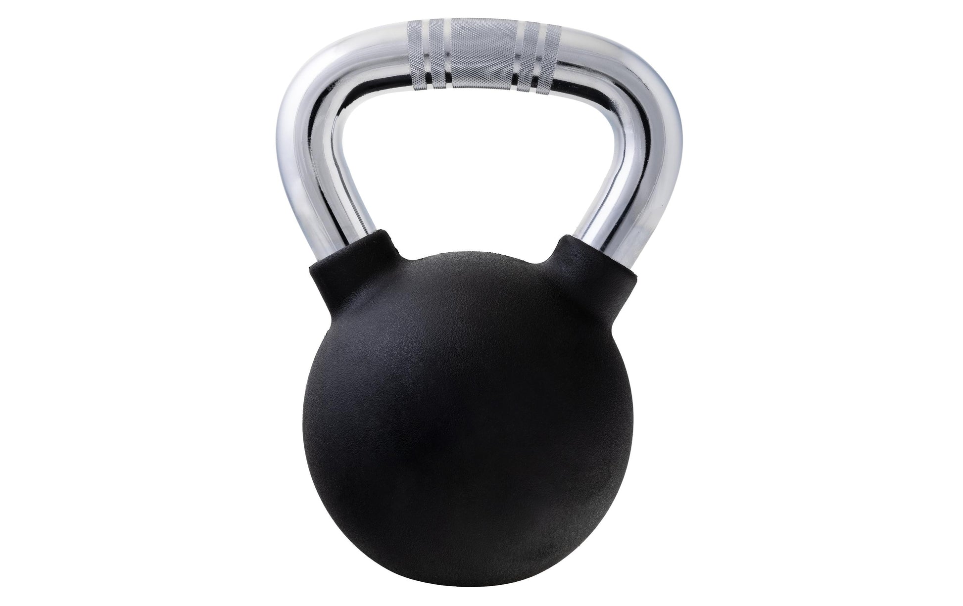 KOOR Kettlebell – 14 kg – 29 cm Höhe, Ø 18 cm – Gummi, schwarz