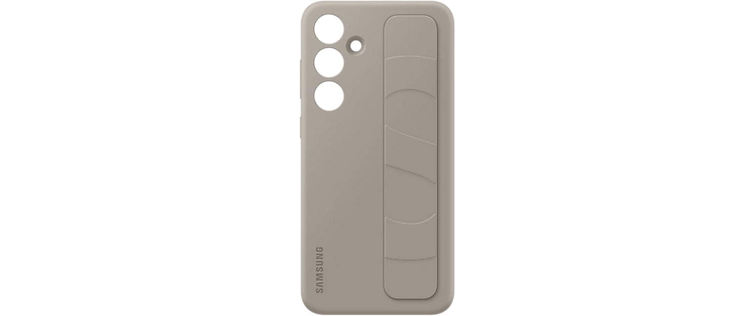 Samsung Backcover – für Samsung Galaxy S25+ – grau – Silikon – mit Ständer