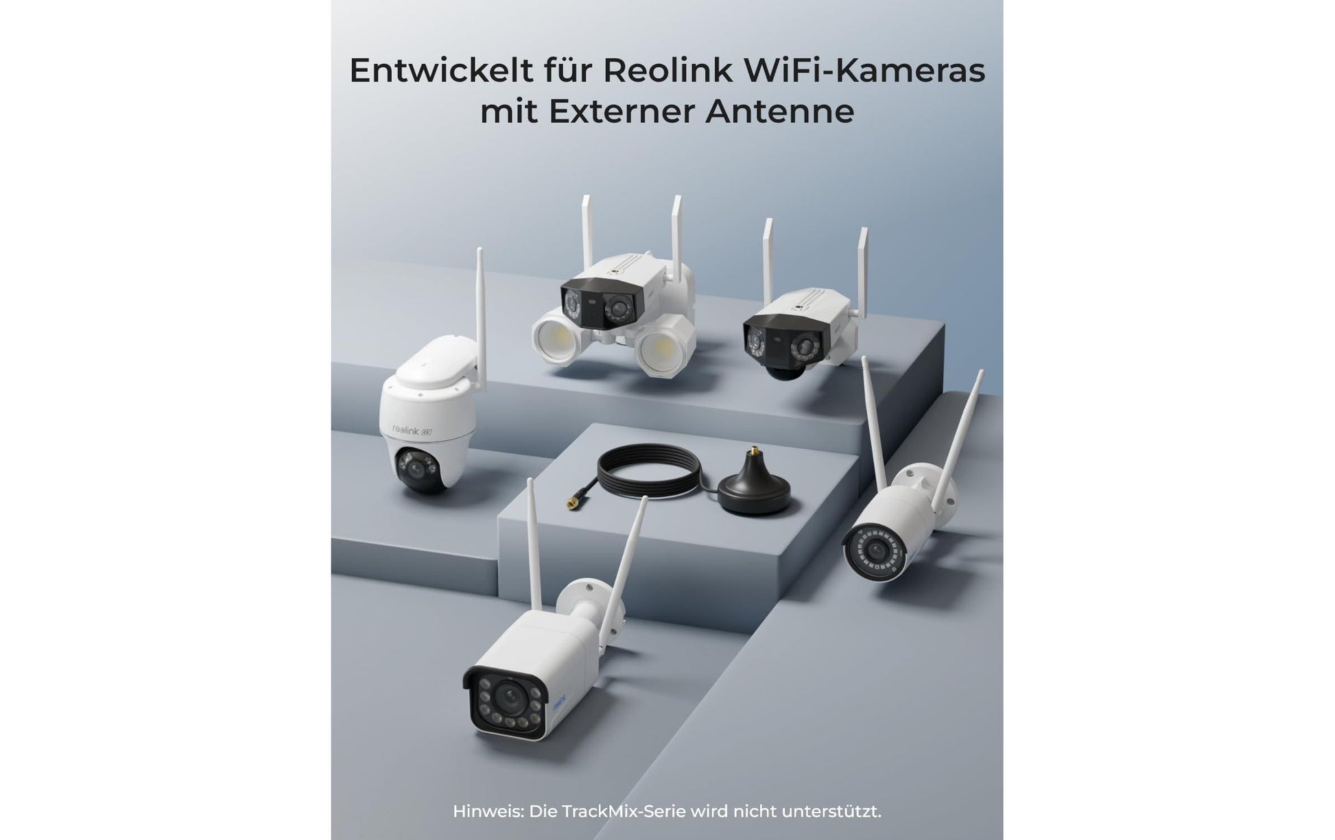 Reolink zubehör Reolink Antennen-Verlängerungskabel – 3 m – für Reolink WLAN-Kameras