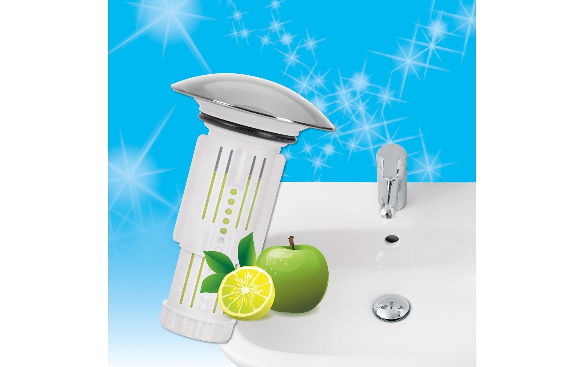 Abfluss-fee Waschbeckenstöpsel – Ø6,6 cm, Ø8,5 cm, Kunststoff, Space Gray