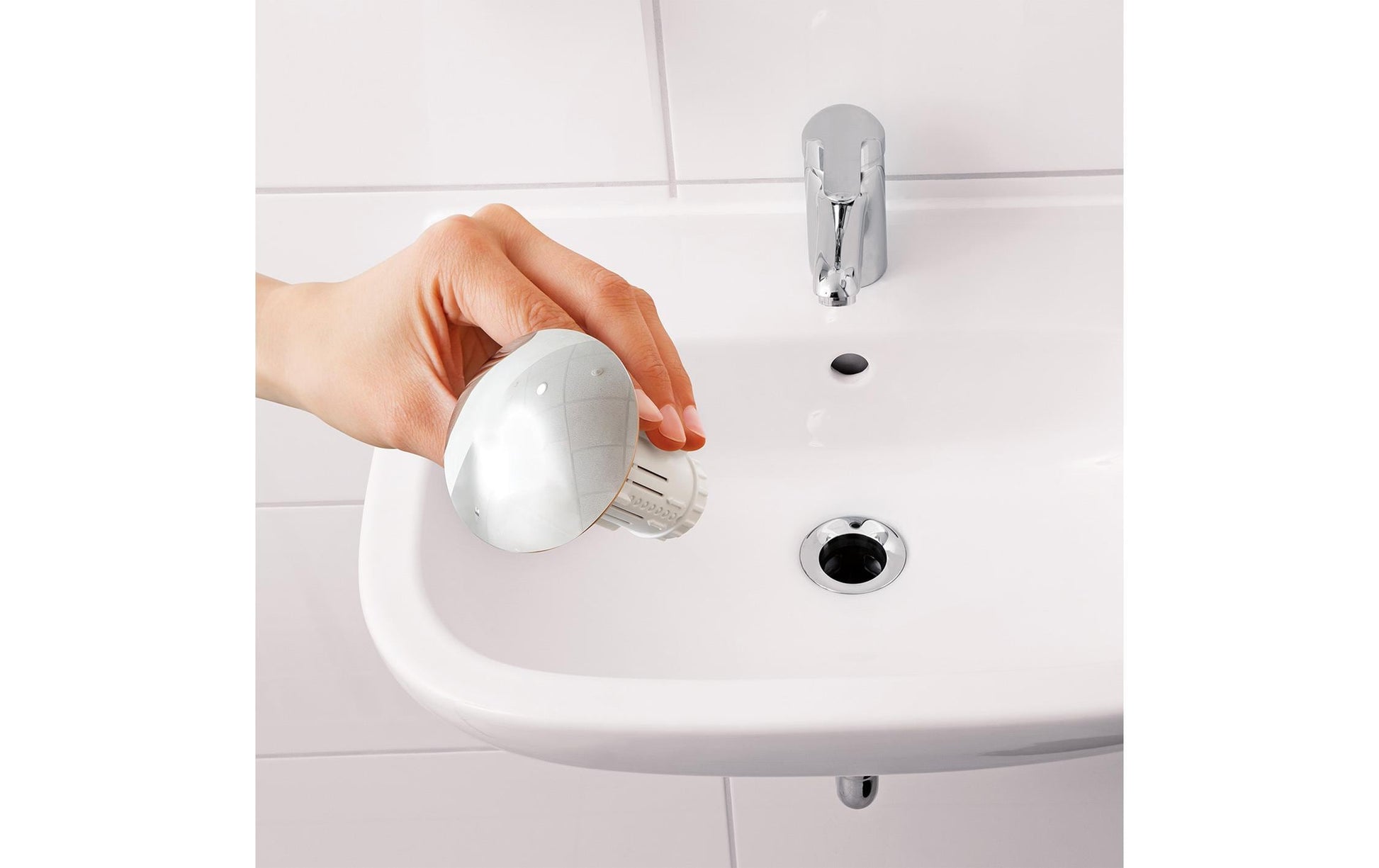 Abfluss-fee Waschbeckenstöpsel – Ø6,6 cm, Ø8,5 cm, Kunststoff, Space Gray