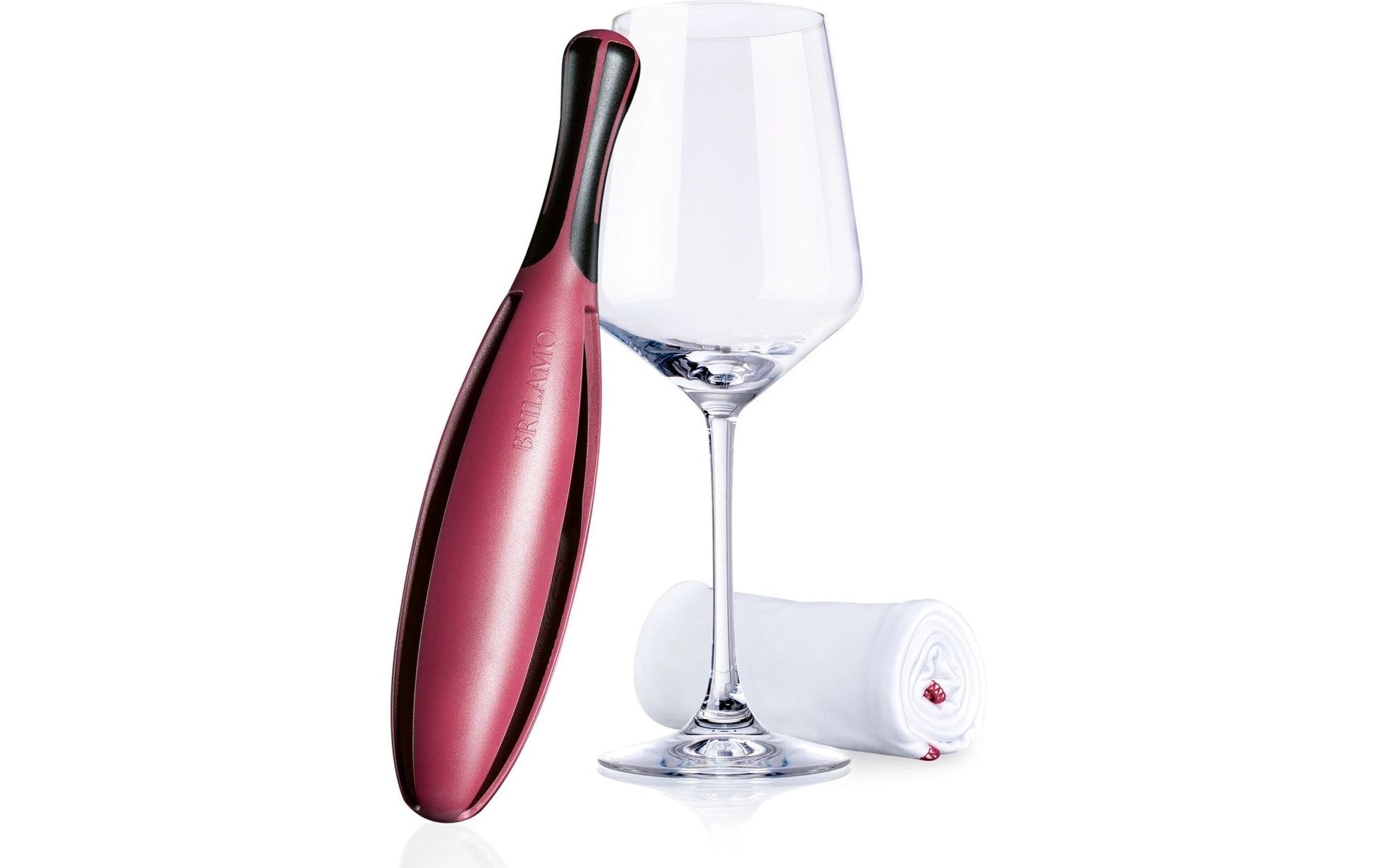 Brilamo Sonstiges Weinglas-Polierer – Polyester/Polyamid, Rot, für Glas