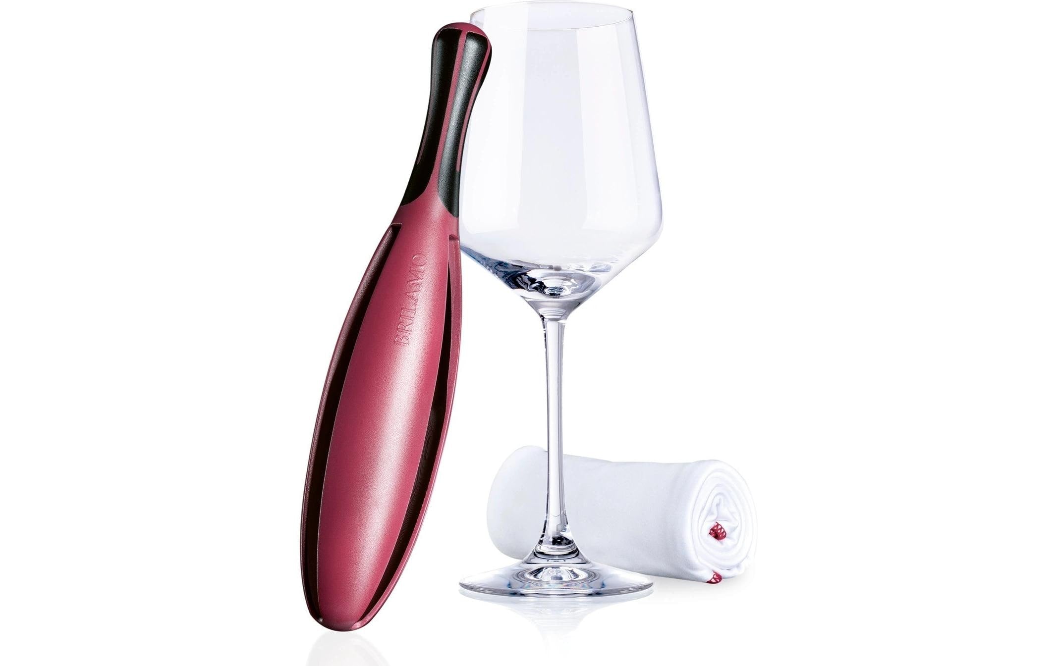 Brilamo Sonstiges Weinglas-Polierer – Polyester/Polyamid, Rot, für Glas