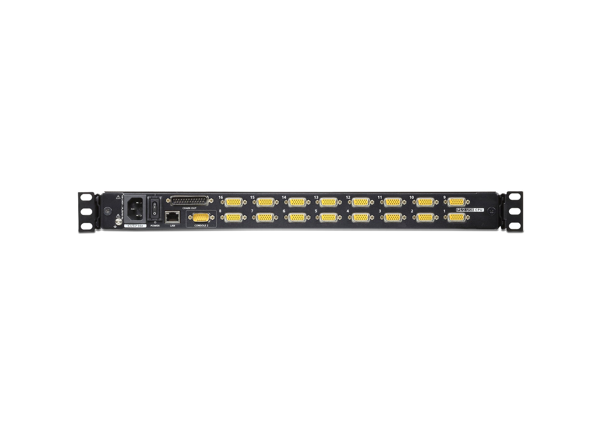 ATEN CL5716iM – 17" Rack-LCD-Konsole – 1920 × 1200/60 Hz, 16-Port VGA KVM, ES-Layout, KVM-over-IP – 1U