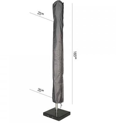 AeroCover Schutzhülle – Höhe 165 cm, Schwarz, Ripstop-Polyester