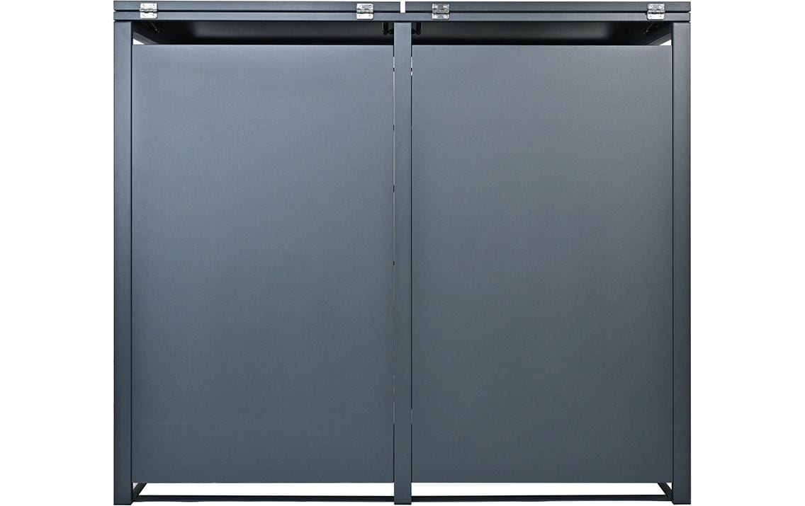 Contini Aufbewahrungsbox 1300 l – Stahlblech – Anthrazit – für 2× 60 l/120 l/240 l – 1320 × 1160 × 850 mm