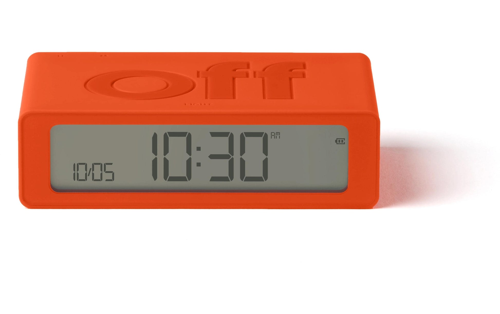 LEXON Digitalwecker Flip Mini – Schlummerfunktion, Orange