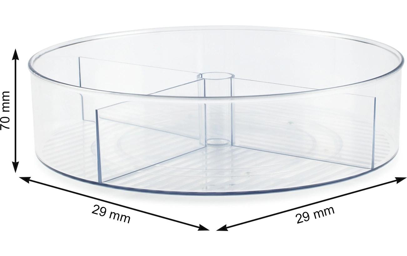 Rotho Drehteller Ø 29 × 8,3 cm, Kunststoff, Transparent