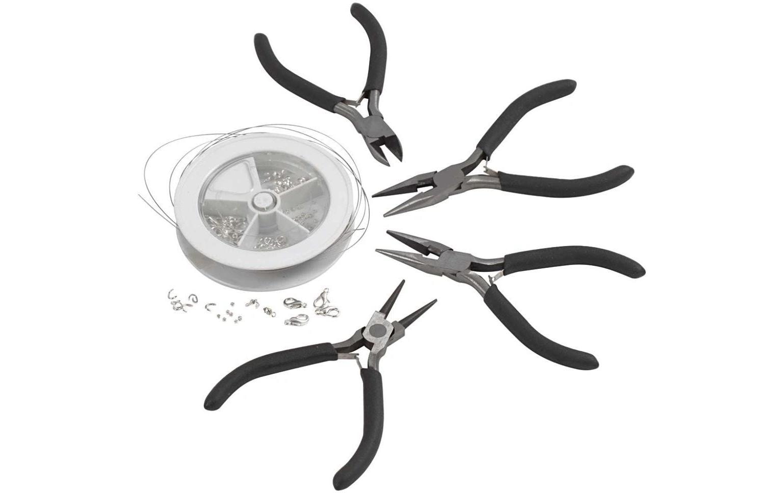 Creativ Company Schmuck-Set – mit Zange, Silber