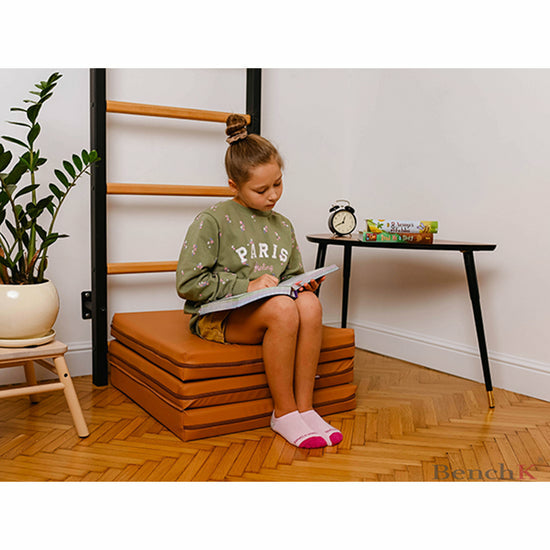 BenchK Fitnessmatte – 60 × 180 cm, 8 cm dick – braun