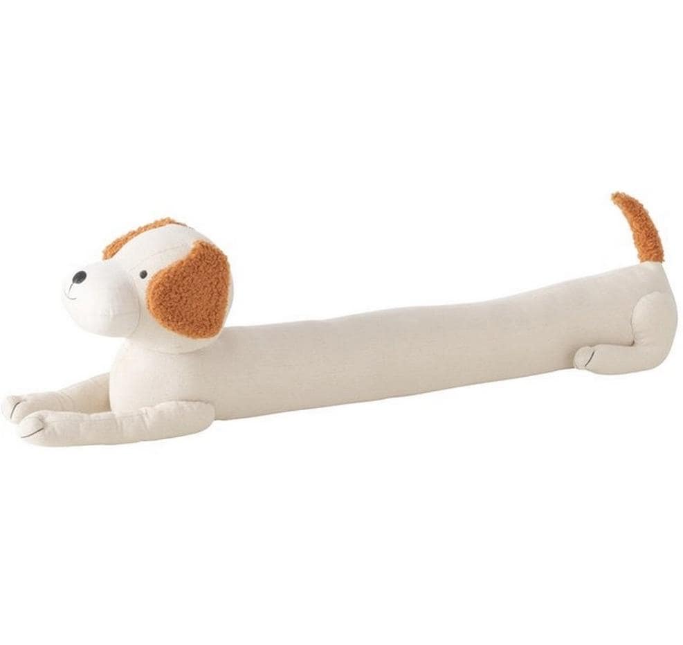 Boltze Türstopper Bello – Hund 76,5 × 15 × 20 cm, Polyester, Sand, Baumwolle, Braun/Beige, für Türen