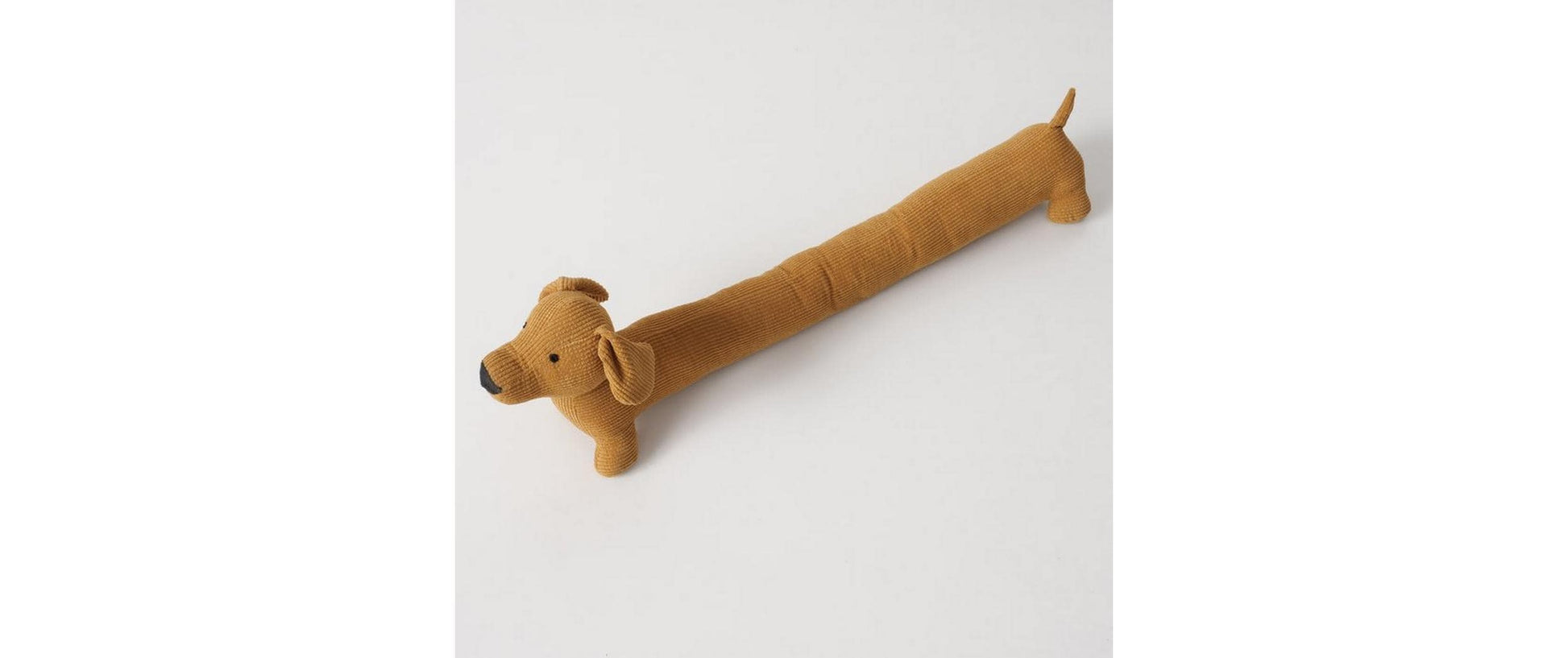 Boltze Zugluftstopper Kalle – 84 × 14,5 × 24,5 cm – Polyester & Sand & Baumwolle, braun