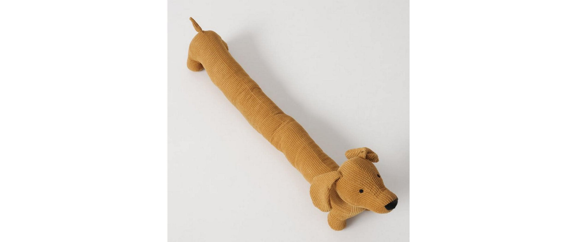 Boltze Zugluftstopper Kalle – 84 × 14,5 × 24,5 cm – Polyester & Sand & Baumwolle, braun