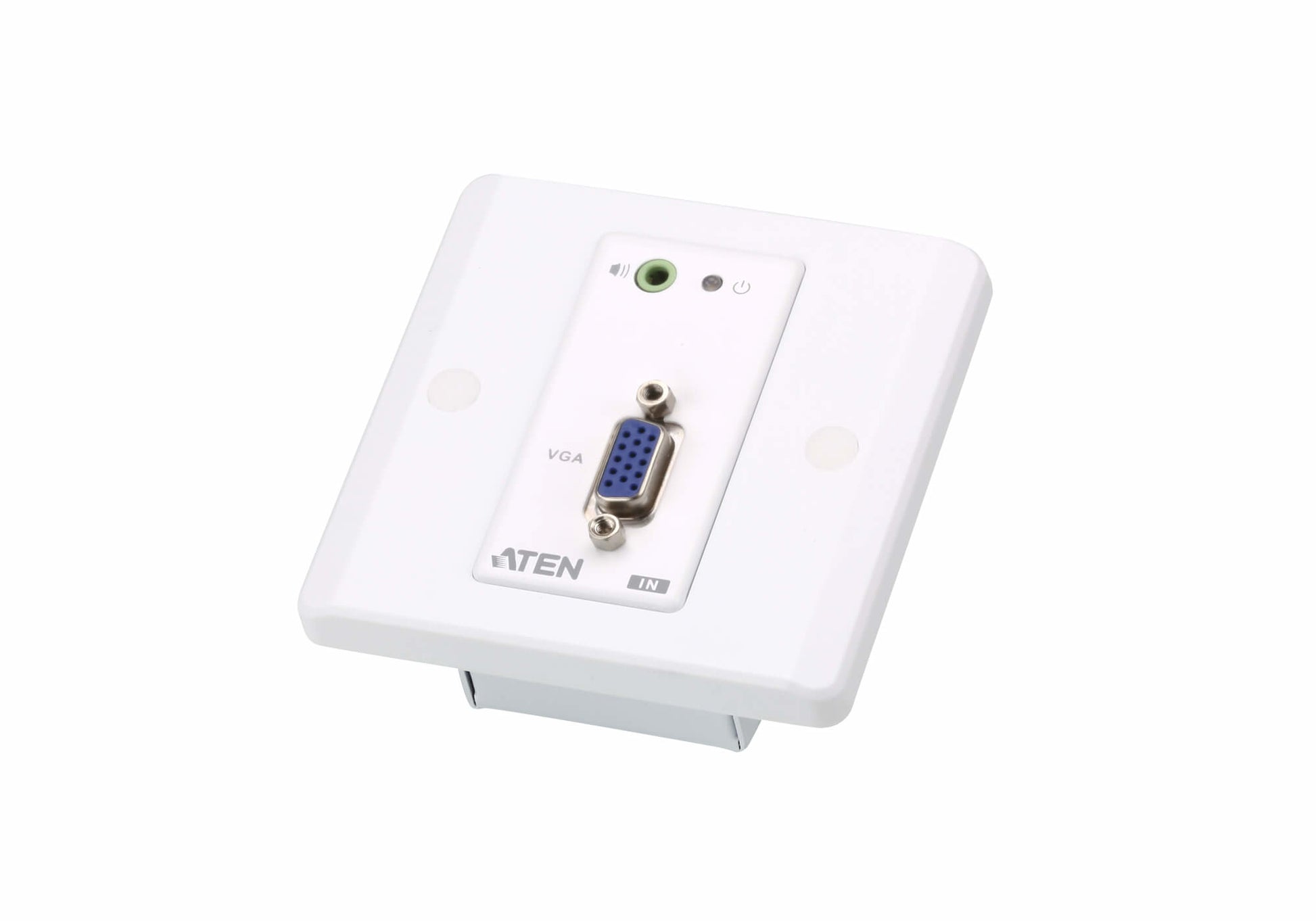 ATEN VE157 – VGA-Extender-Set Wandplatte, über Cat5e/Cat6, VGA Ein/Aus, Stereo-Audio, 1920 × 1200@60 Hz, 150 m