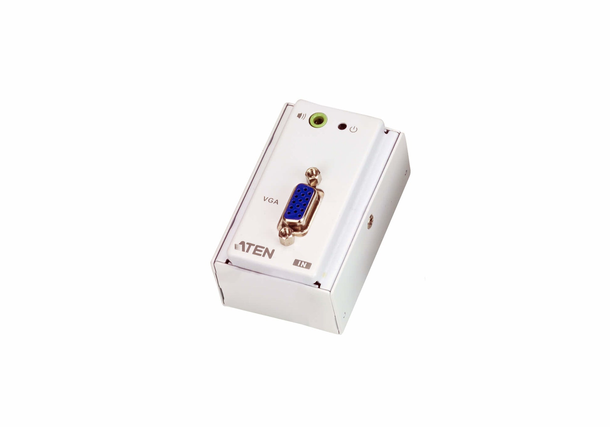 ATEN VE157 – VGA-Extender-Set Wandplatte, über Cat5e/Cat6, VGA Ein/Aus, Stereo-Audio, 1920 × 1200@60 Hz, 150 m