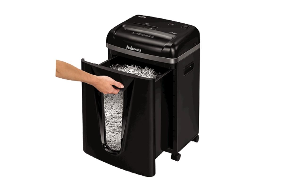Fellowes AutoMax 450C – Aktenvernichter mit Autofeed 450 Blatt, DIN P-4, Partikelschnitt 4 × 38 mm, 68 l