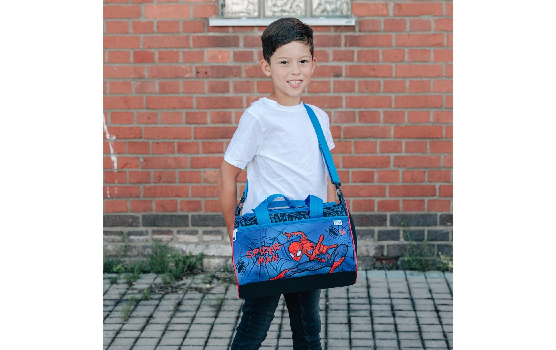 Scooli Sporttasche Spiderman – 8 l, Polyester, Schwarz, 33 × 22 × 16 cm