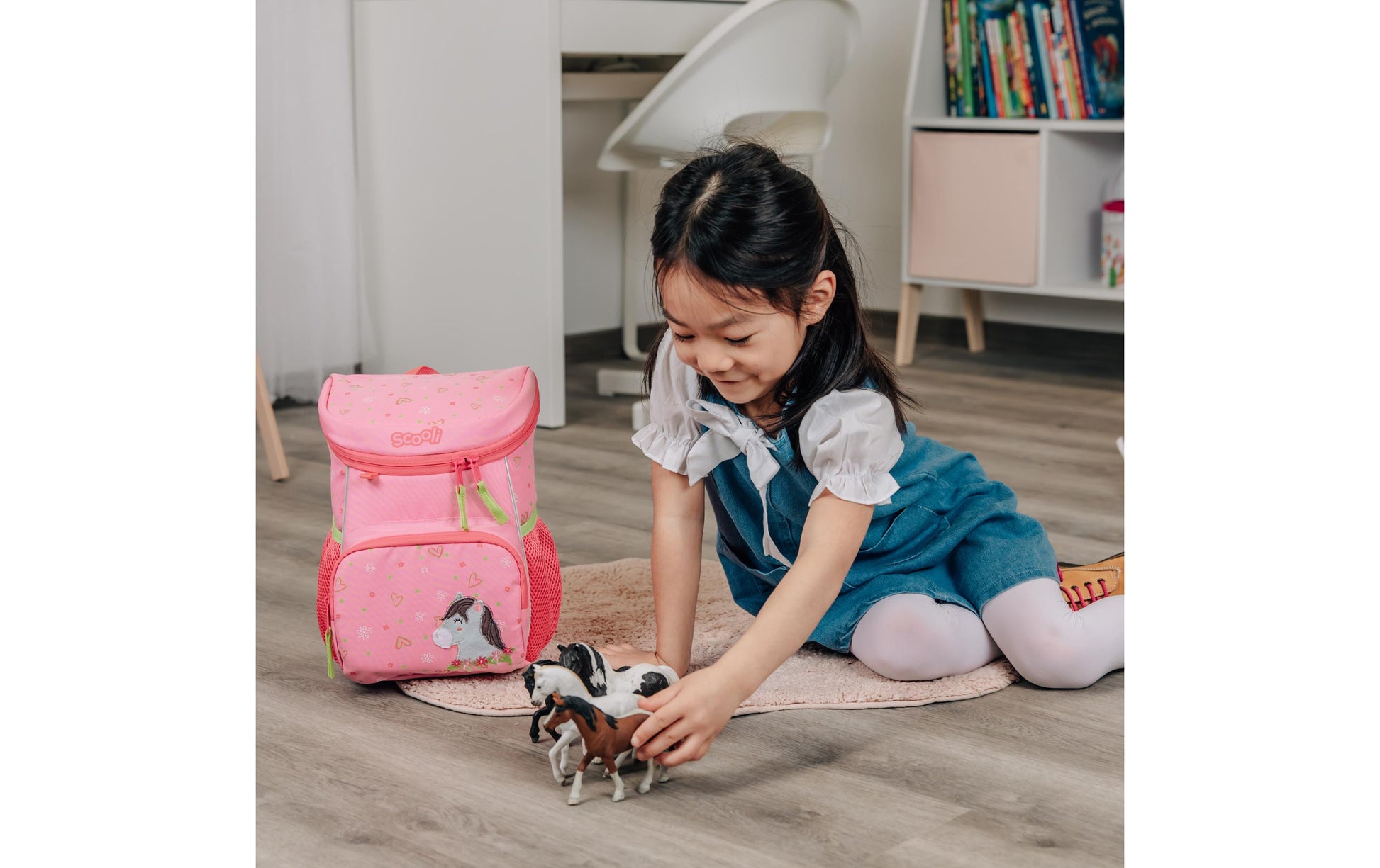Scooli Kindergartenrucksack – 8 l, rPET, Rosa, Tiere