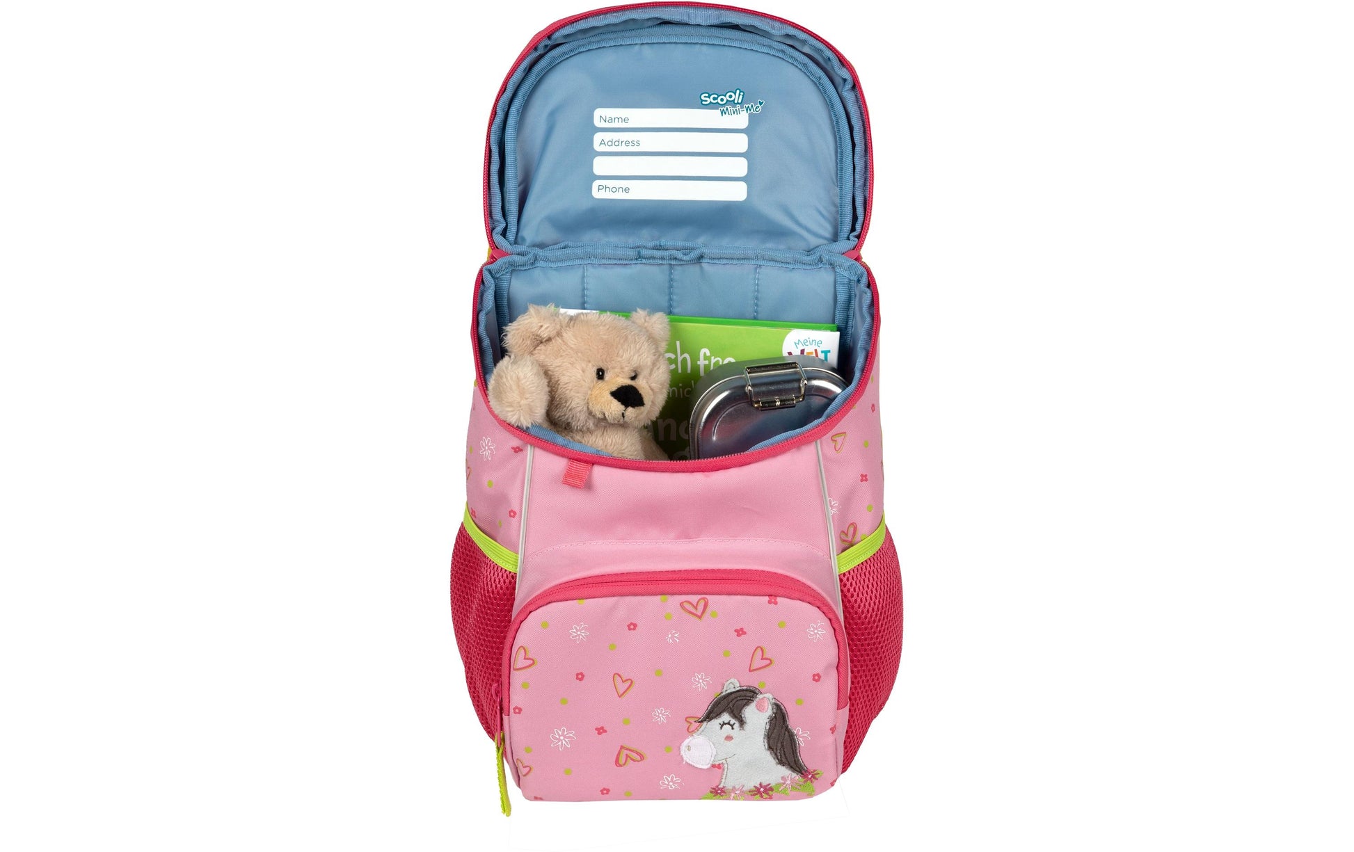 Scooli Kindergartenrucksack – 8 l, rPET, Rosa, Tiere