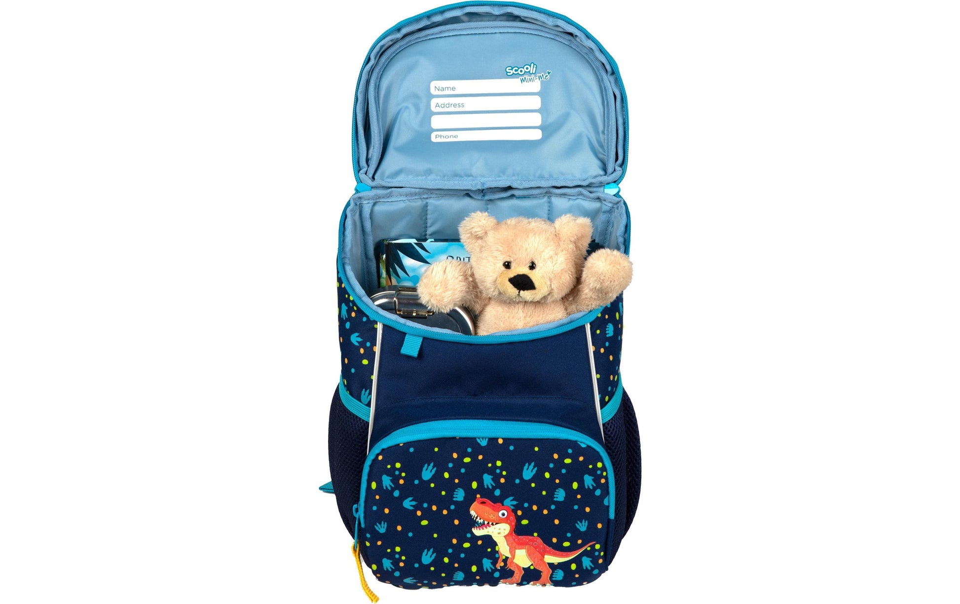 Scooli Kindergartenrucksack – 8 l, wasserabweisend, reflektierend, rPET-Polyester – Dunkelblau, Tiere