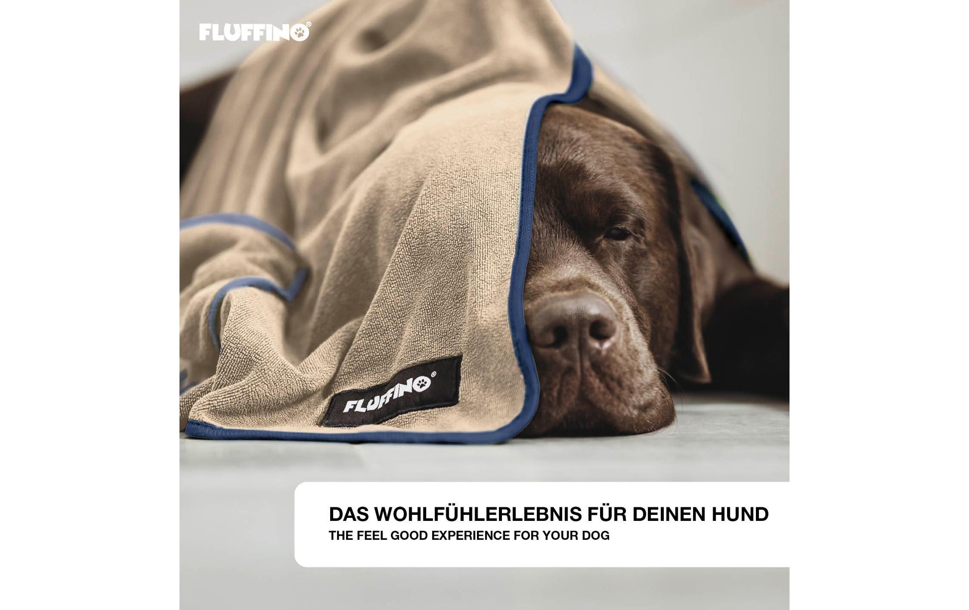 Fluffino Wohndecke – Blau, Beige – 70 × 120 cm