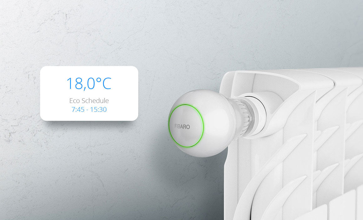 Fibaro FGT-001 – Heizkörperthermostat – 0,5 °C Genauigkeit, Smartphone-Fernsteuerung – für Android, iOS
