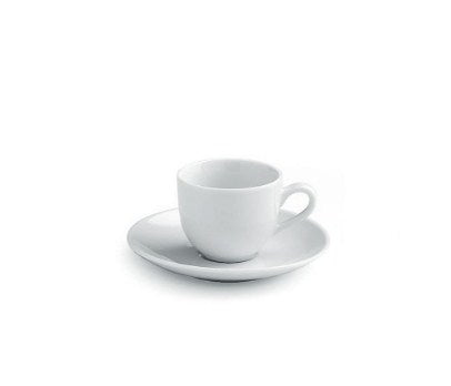 Tognana Porcellane Tognana Metropolis Espressotassen – 6er Set, 80 ml, Ø 12,5 cm, Porzellan, mit Unterteller, spülmaschinenfest