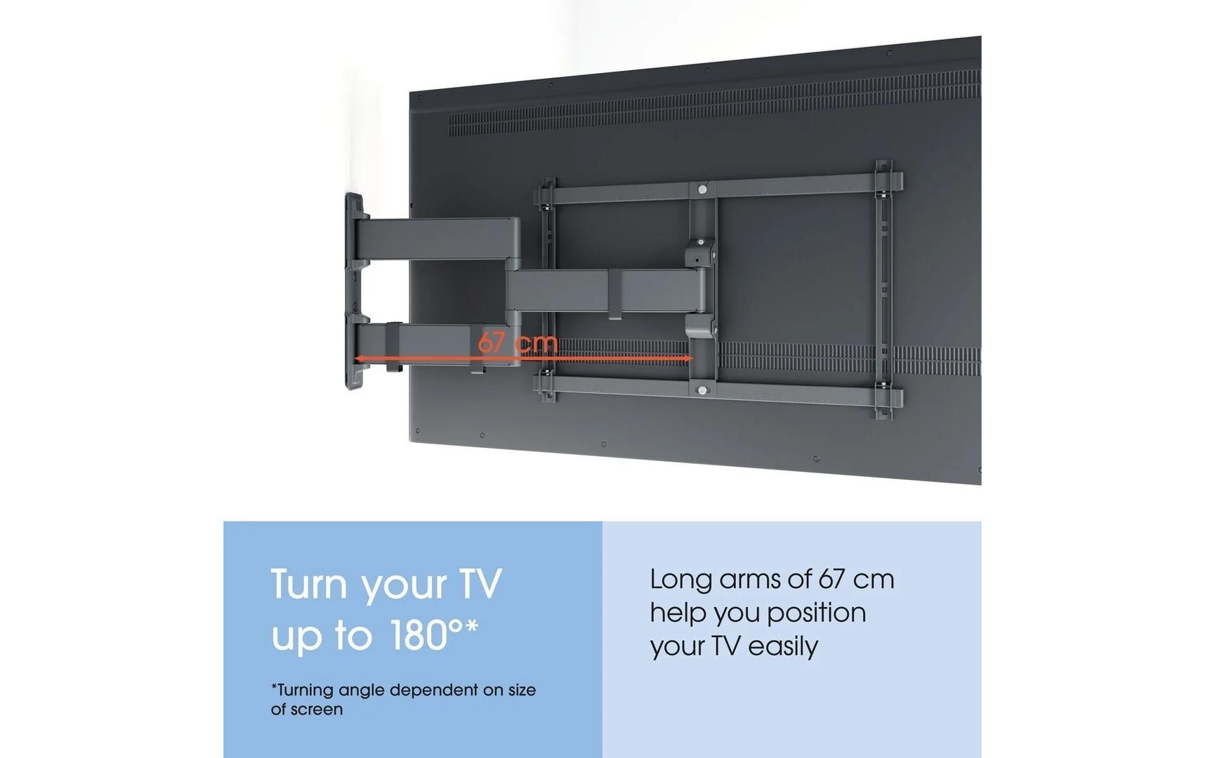 Vogel's Vogels 6VO TVM 3845B – Wandhalterung, schwenkbar, für 55–65", VESA 300×300, bis 55 kg, schwarz